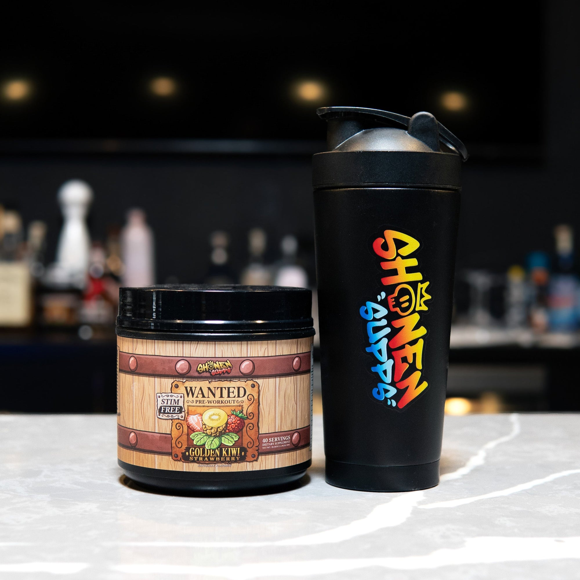 Golden Kiwi Strawberry + Insulated Shaker Bottle